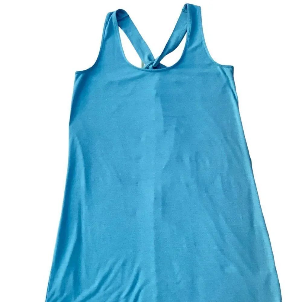 Old Navy Aquamarine Criss Cross Back T-shirt Swing Dress